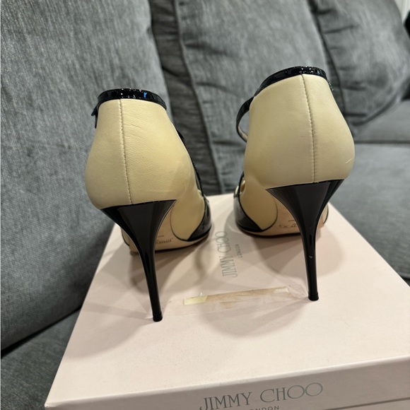 Jimmy Choo cream and patent leather heels size 41 - Picture 5 of 10